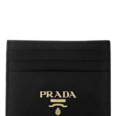 Prada Woman Black Leather Card Holder