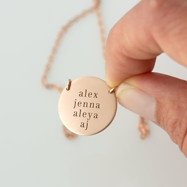 Personalized Family Name Necklace - Mom Necklace with Kids Names - Mother's Day Gift 