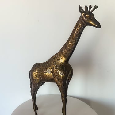 Large Vintage Bronze Giraffe