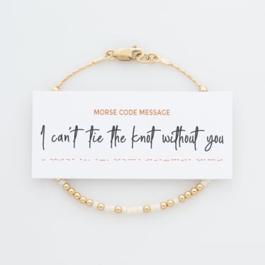 Bridesmaid Proposal Gift, I Can't Tie The Knot Without You Morse Code Bracelet, Will you Be My Bridesmaid Maid of Honor Gift, Bridesmaid Box 