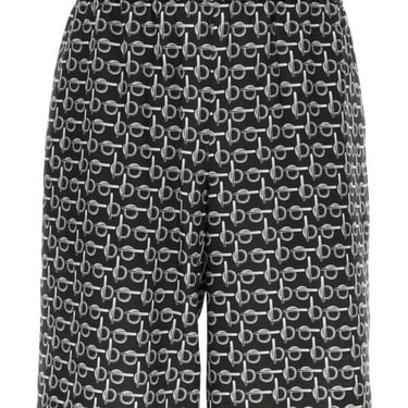 Burberry Men Printed Silk Bermuda Shorts