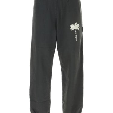 Palm Angels Man Anthracite Cotton Joggers