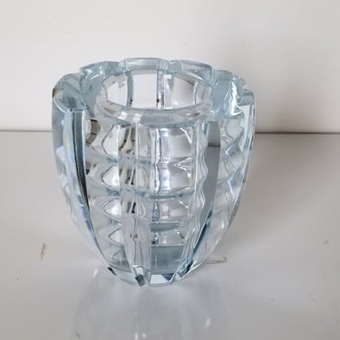 1930s Orrefors Signed Edvin Ohrstrom Art Glass Vase. 