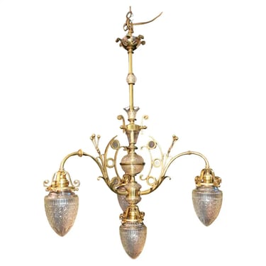 Beautiful and rare French Art Nouveaux chandelier