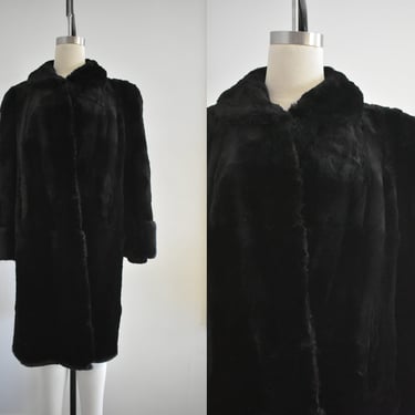 1930s/40s Sheared Beaver Fur Long Coat 