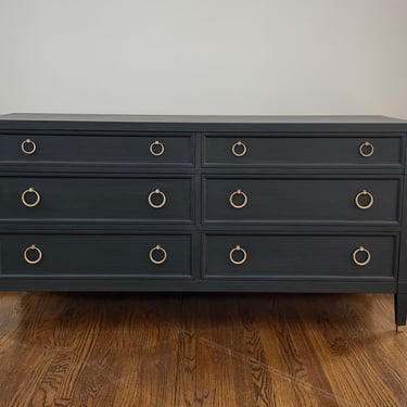 Available ****Please Read Listing- Black Pearl Long Dresser/Baby Changing Table/Media Cabinet/Buffet 