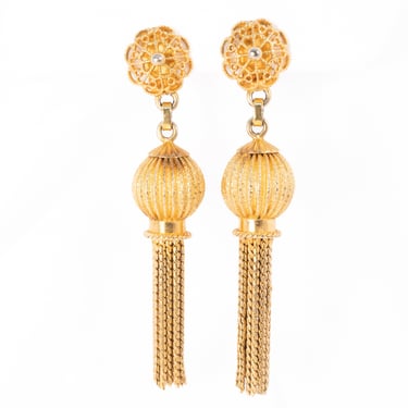 Italian Chain Fringe Earrings by Cascio