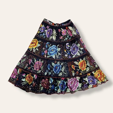 Vintage 1950’s Chiapas Mexico Embroidered Skirt 