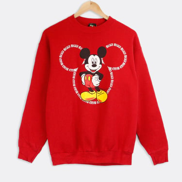 Vintage Mickey Mouse Ears Crewneck Sweatshirt Sz M