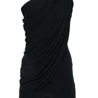 Adam Lippes - Black One Shoulder Sleeveless Mini Dress Sz XS