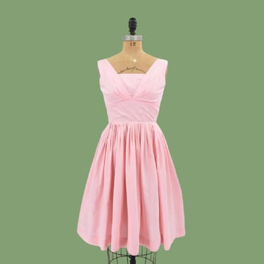 Vintage 1950s Peony Puff cotton dress 