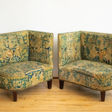 Antique English Tapestry Chairs