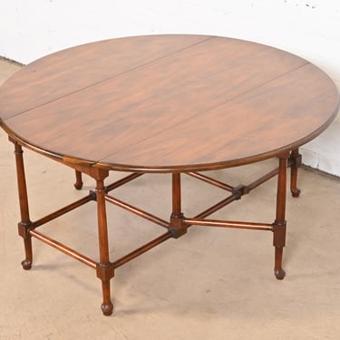 Baker Furniture Queen Anne Walnut Drop Leaf Coffee Table