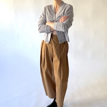 Modern Weaving Voluminous Pleat Trouser - Sierra