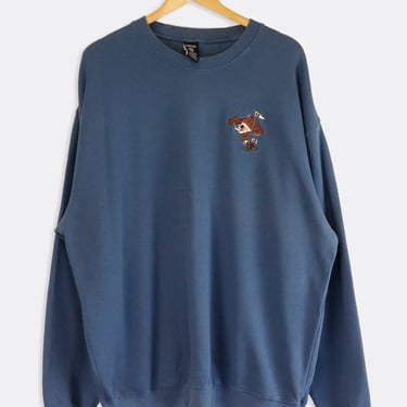 Vintage Looney Tunes Embroidered Tazmanian Devil Golf Sweatshirt Sz XL