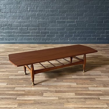 Mid-Century Modern Sculpted Coffee Table w/ Magazine Shelf, c.1960’s 