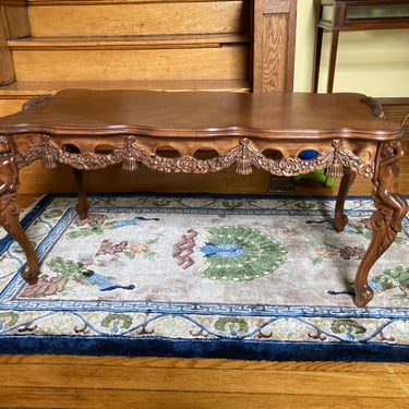 Carved Wood Cherub Coffee Table SHIPPING NOT INCLUDED 