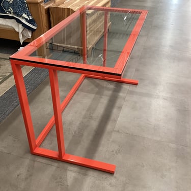 Red Glass Top Desk
