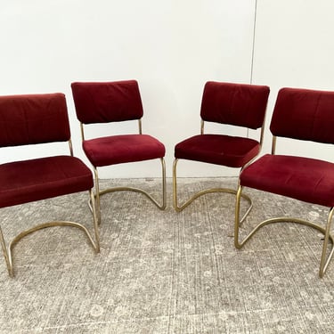 Set of 4 Cantilever Dining Chairs