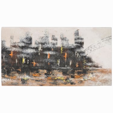 Abstract Expressionist Painting Cityscape 
