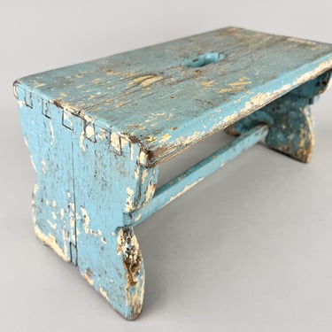 1950's Wooden Stool with Original Patina 