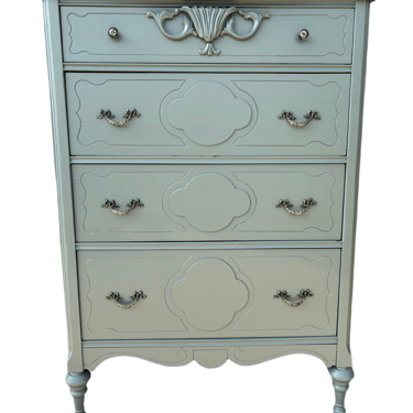 Painted Green Antique Dresser Highboy