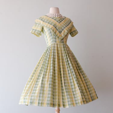 Darling 1950's Ombre Green Day Dress / Petite XS