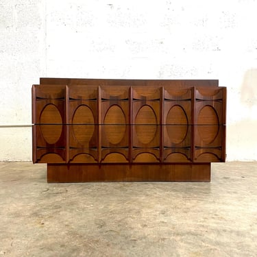 Mid Century Brutalist Low Chest or Console Table by Tobago 