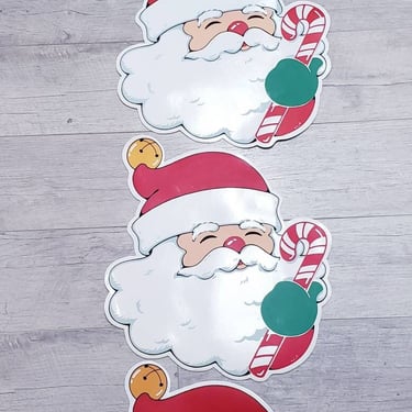 Vinyl Santa Claus and Candy Cane placemats Set of 4 