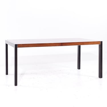 Robert Baron for Glenn of California Mid Century Rosewood Expanding Parsons Dining Table with 2 Leaves - mcm 