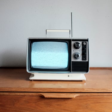 Vintage White TV - Zenith B&W 