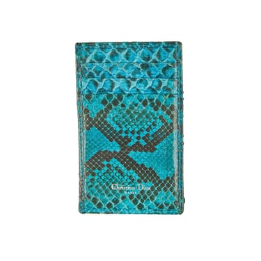 Dior Blue Snakeskin Cardholder
