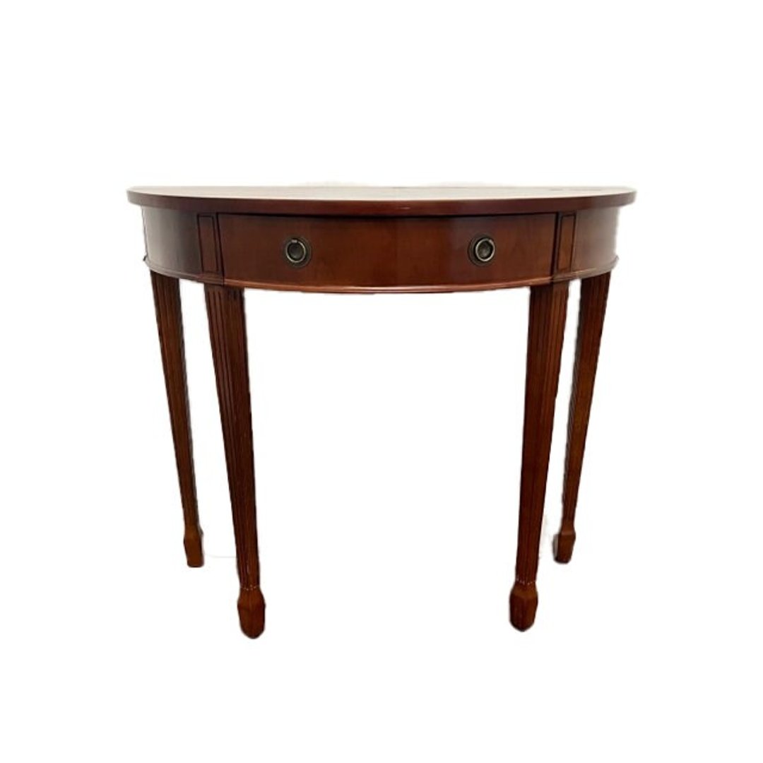 AVAILABLE Demilune Table Vintage Refined Decor Chicago, IL