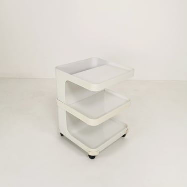 Spsceage side table or mini bar Trolly  by flair for prisunic.  Molded plastic 1980s  