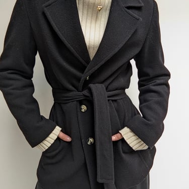 Amazing Vintage Wool & Cashmere Belted Coat