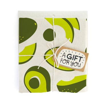 Avocado Dish Towel + Sponge Cloth Gift Set