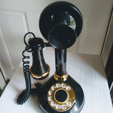 VINTAGE Rotary Candlestick Phone, Vintage Home Decorations 