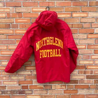 vintage 80s red northglenn football puffer jacket / xl extra large 
