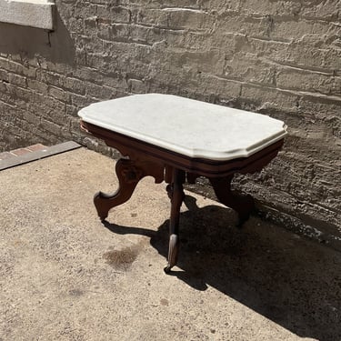 Low Victorian Marble Top Table