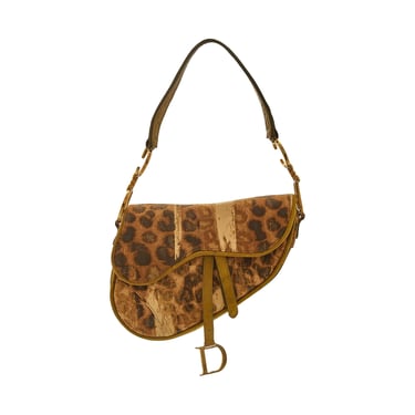 Dior Cheetah Print Mini Saddle Bag