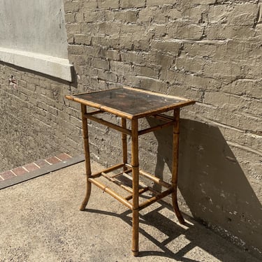 Antique Scorched Bamboo Table