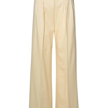 The Andamane 'Nathalie' Ivory Wool Blend Trousers Women