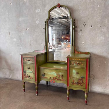 Antique Painted Chinoiserie Vanity