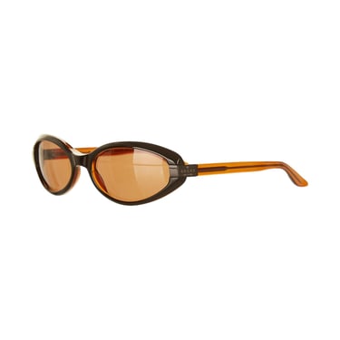 Gucci Brown Oval Micro Sunglasses