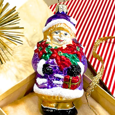 VINTAGE: Glass Girl Ornament - Blown Figural Glass Ornament - Mercury Ornament - SKU 30-403-00034550 