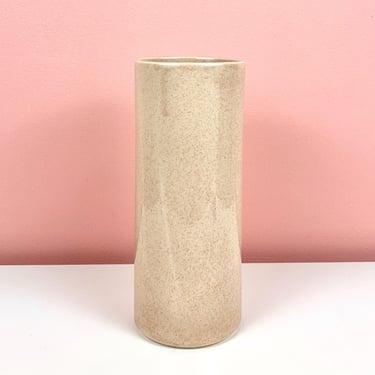 Tall Speckled Cylinder Vase 