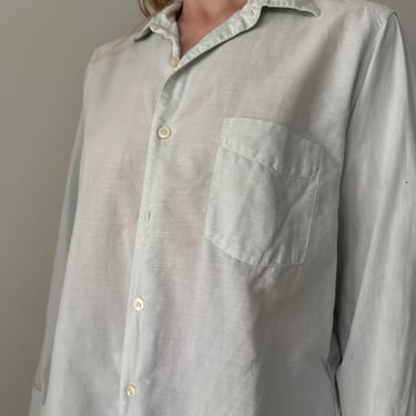 40s Arrow Green Striped Mens Dress Shirt