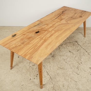 Handcrafted 8 ft. Ash Mid Century Dining Room Table