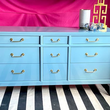 Lacquered Dresser in Oval Room Blue 