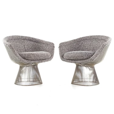 Warren Platner for Knoll Mid Century Lounge Chairs - Pair - mcm 